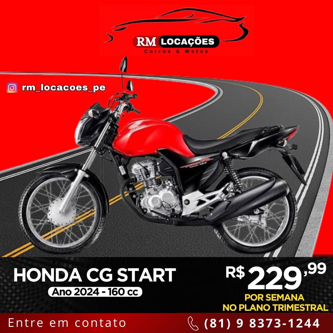 Honda CG Start-2024 vermelha